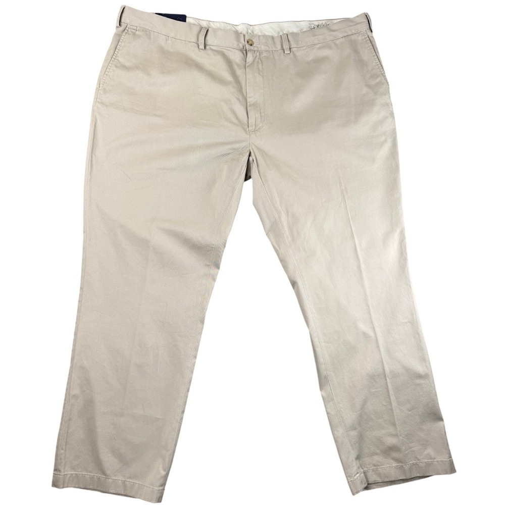 NEW Polo Ralph Lauren Chinos Mens 50Bx32 Classic Fit Pleated Cotton Khaki Pants